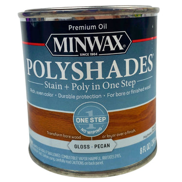 Minwax Premium Oil Since 1904 Polyshades Stain + Poly In One Step Gloss Pecan